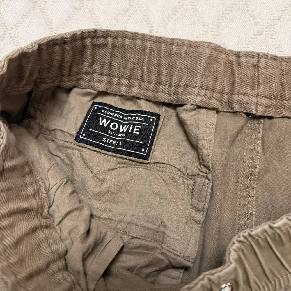 Lot Of 3 Wowie Pants Men L Navy, Kakhi & Green Rambler Chino Joggers Drawstring - Picture 5 of 7